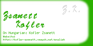 zsanett kofler business card
